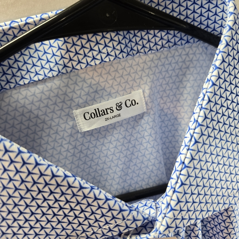 Lot of 4 Collars and Co Men's Size 2XL Polo Dress Shirts New with Tags. - Picture 6 of 7